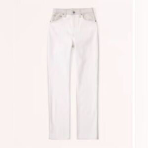 NWT Abercrombie Curve Mixed Fabric Love Ultra High Rise 90s Slim Jeans